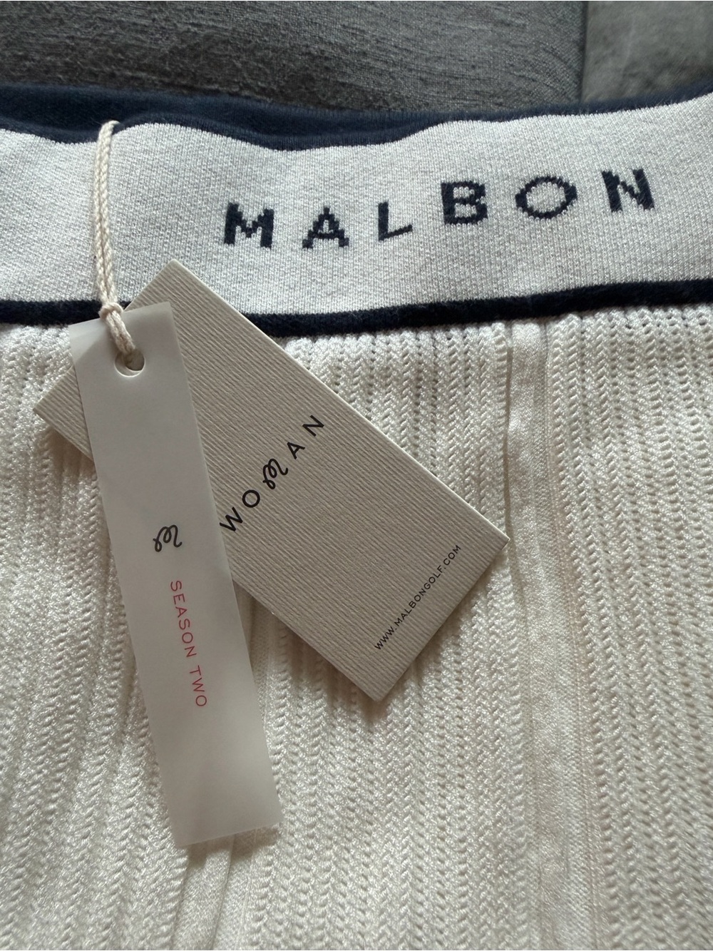 Malbon Golf Honor Skirt Ivory White Fringe Hem Size S NWT
